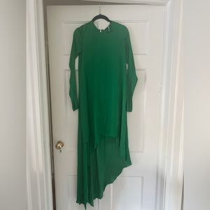 BCBG Silk Green Asymmetrical dress